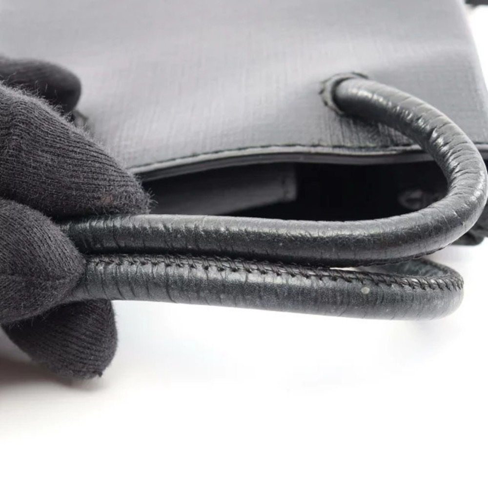 Balenciaga SHOPPING PHONE Shoulder Bag Leather Black - Picture 9 of 9